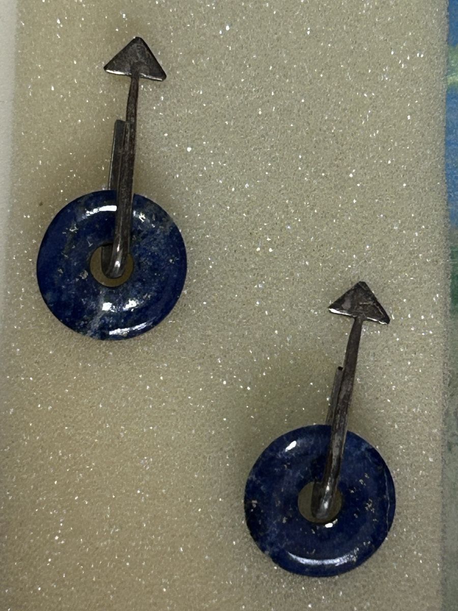 Orecchini pendenti & Orecchini a lobo: Ohrstecker mit Steinrondelle aus Labrodorit – Usato da Uffikon venduto da Frosch1506