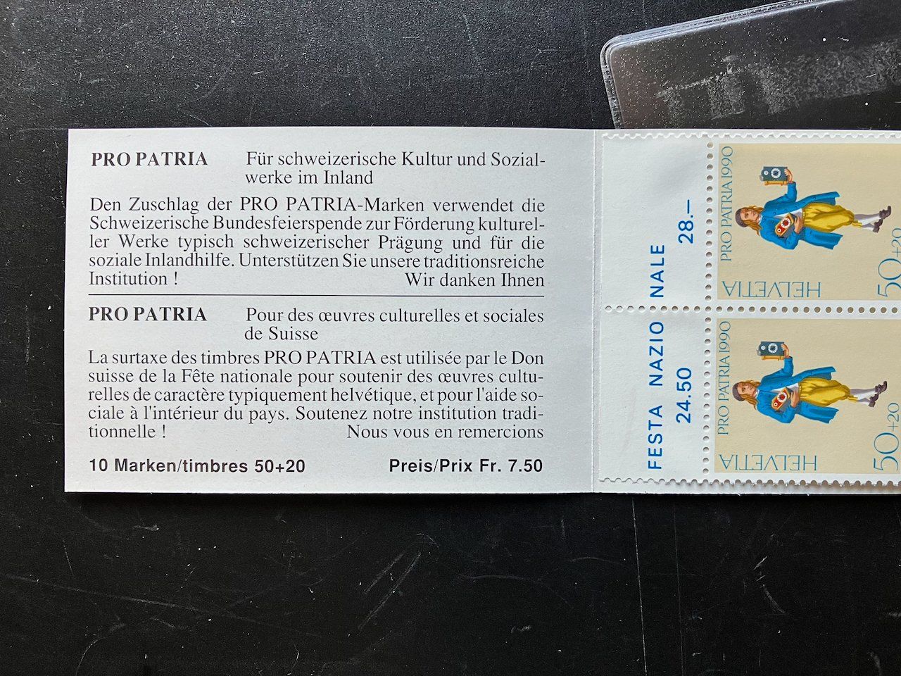 Tutti i francobolli: Pro Patria 1990 Heftchen postfrisch – Usato da Nesslau venduto da andi_hon 2