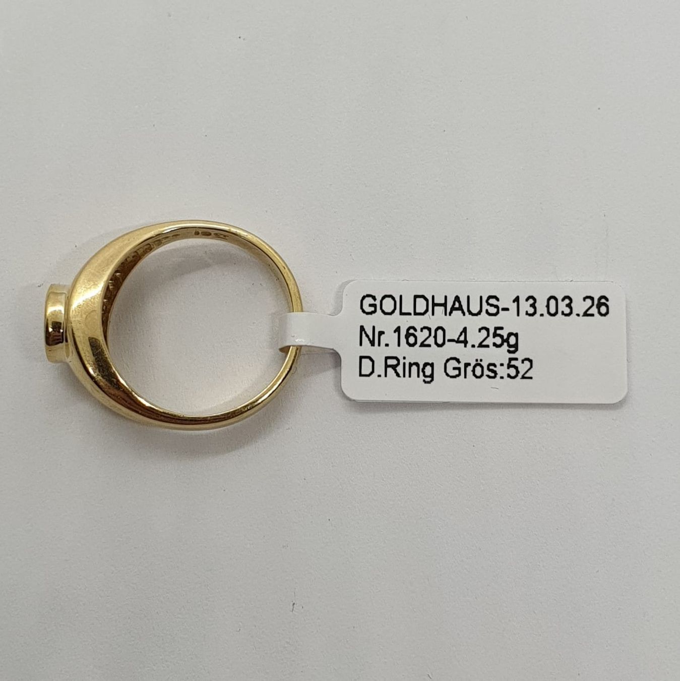 Anelli: Echt 18K Gold - grüner Opal Ring – Usato da Luzern venduto da Goldhaus-Luzern 4