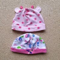 Lot 2 Bonnets, taille 50 et 68, naissance et 6 mois