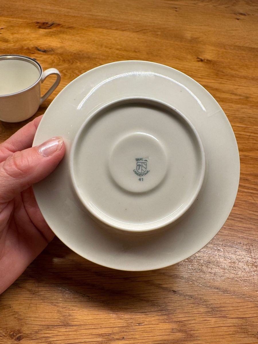 Tazze: Langenthal Suisse Tasse mit Unterteller Goldrand – Usato da Niederbüren venduto da poschti 4