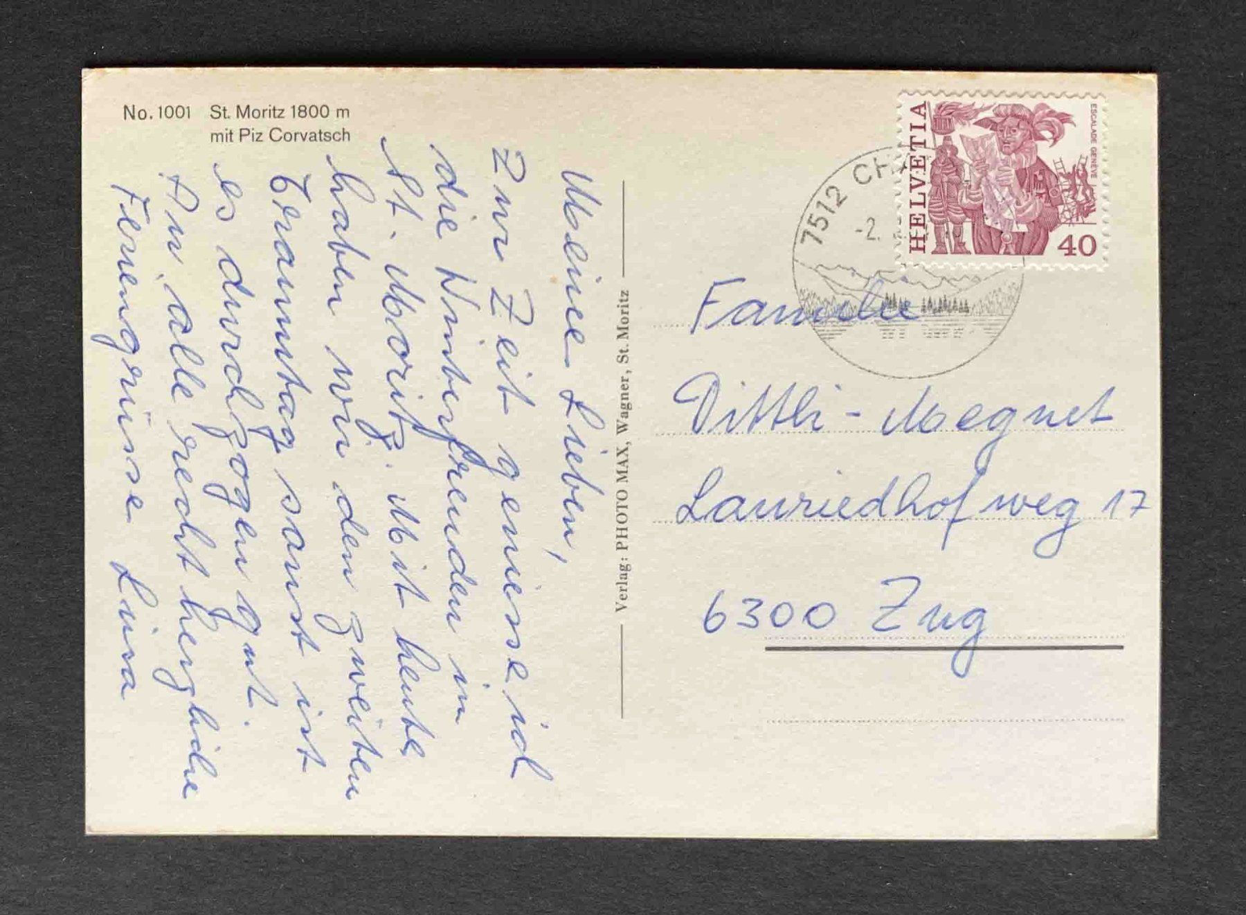 Cartoline postali: AK St Moritz mit Piz Corvatsch – Usato da Goldau venduto da artelier1 1