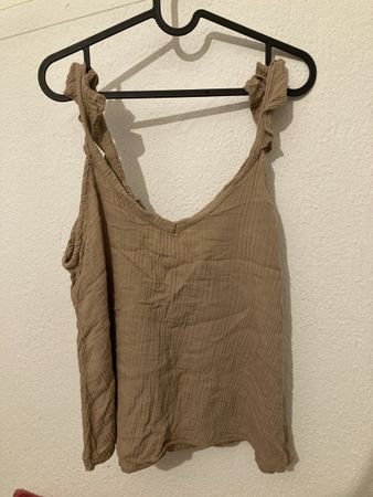 Zebra Tank Top 100% Cotton Beige Size S Small Used