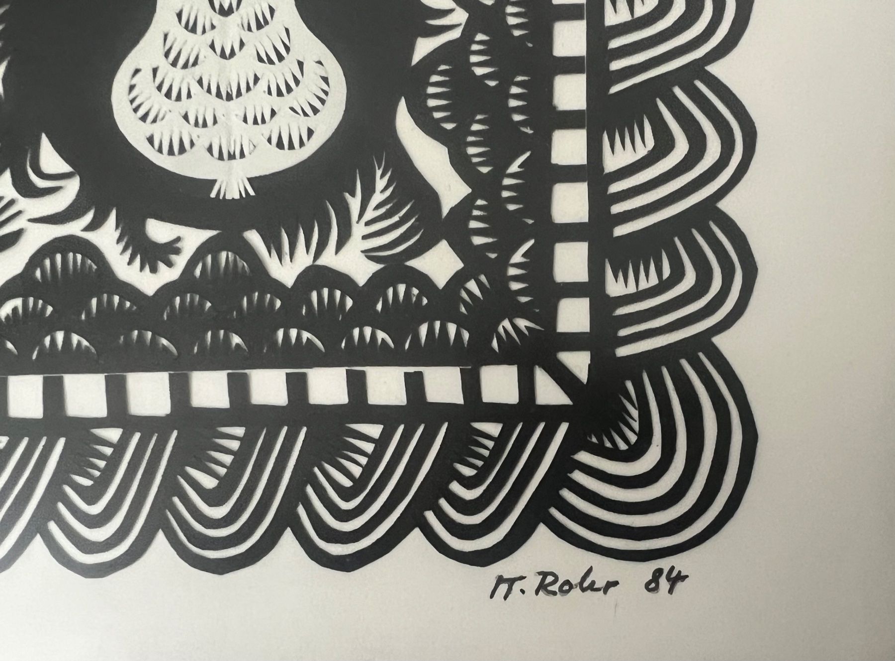 Grafica & Litografie: Marlys Rohr, Original-Scherenschnitt 1984 – Usato da Rain venduto da Pic-Ass 2