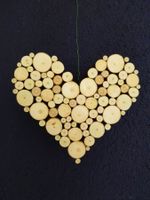 Herz Holzscheibendeko