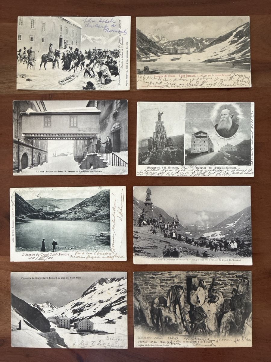 Ansichtskarten: 16 Ansichtskarten Schweiz vom Grossen St. Bernhard VS – Gebraucht aus Oftringen von Cla.vD.74