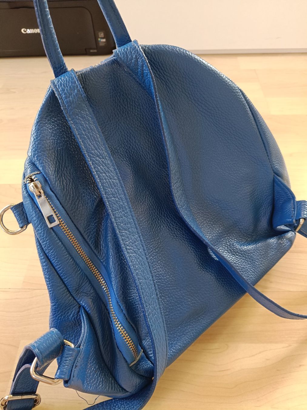 Zaini: Blauer Lederrucksack - Top Zustand! – Usato da Adliswil venduto da Vimovi 3