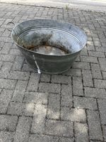 Zinkwanne oval gebraucht mit Griffen und Aufschrift