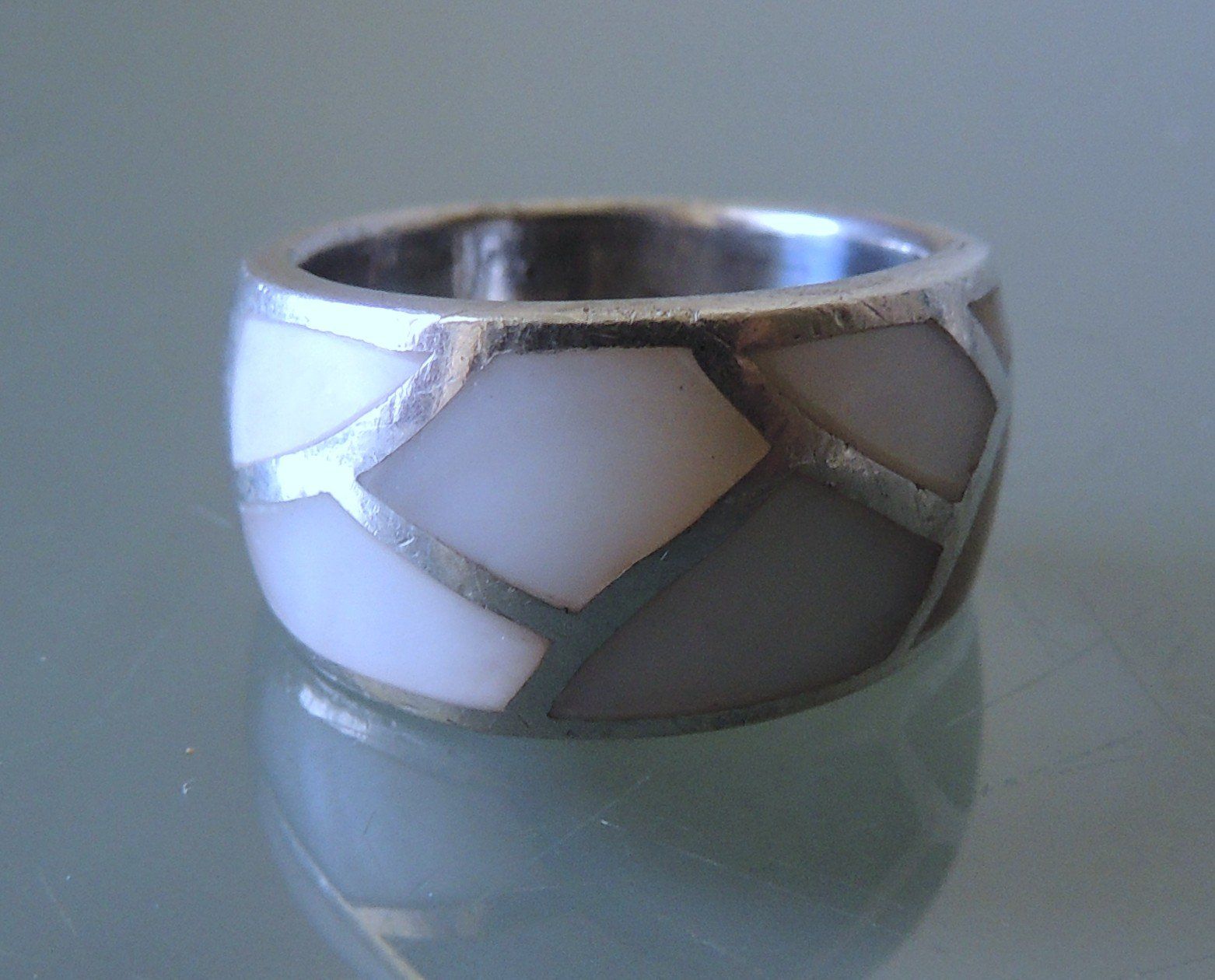 Anelli: Perlmutt Silber 925 Fingerring Gr. 51 – Usato da Waldenburg venduto da schaller707 1