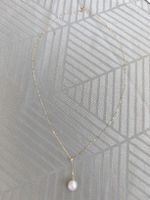 Filigrane Feine Goldkette mit Süsswasserperle 18k 750 Gold