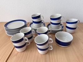 Frühstücksservice Rörstrand Koka blau 36 Teile