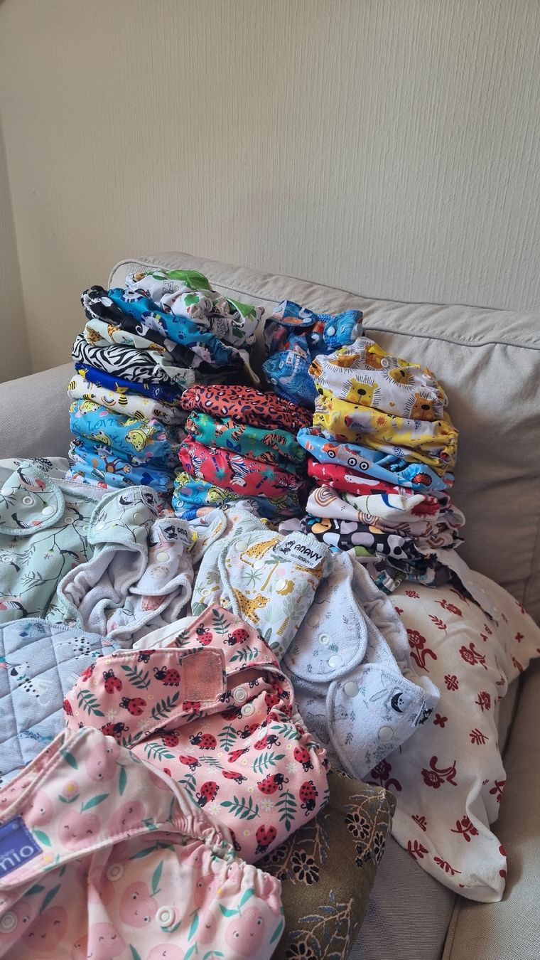 Bacs à couches & couches: Lot de 40 couches lavables et 37 inserts  – D'occasion à Vevey par fer3ica 9