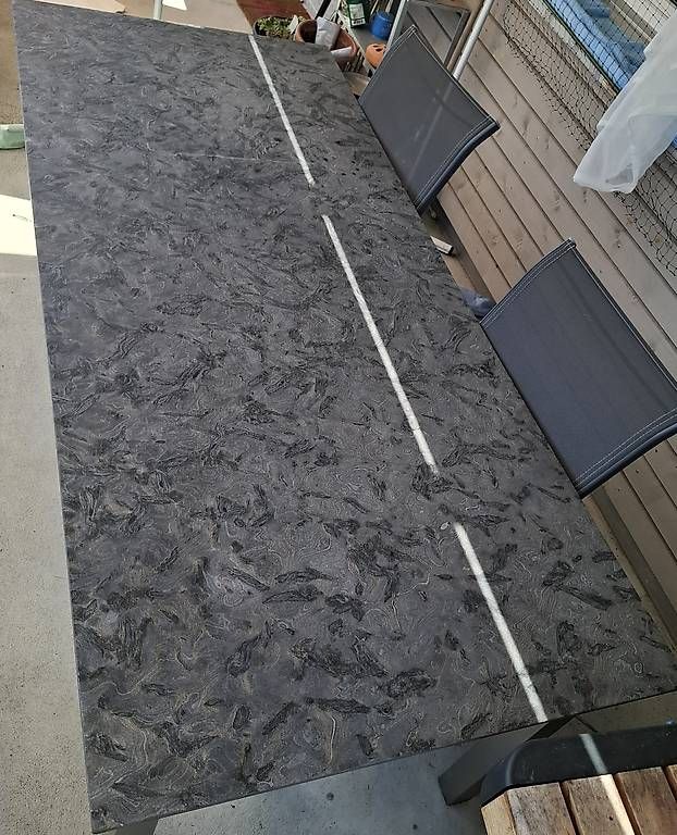 Tische: Granittisch mit Edelstahlgerüst 204x90cm – Gebraucht aus Berikon von Hakumamatata1234