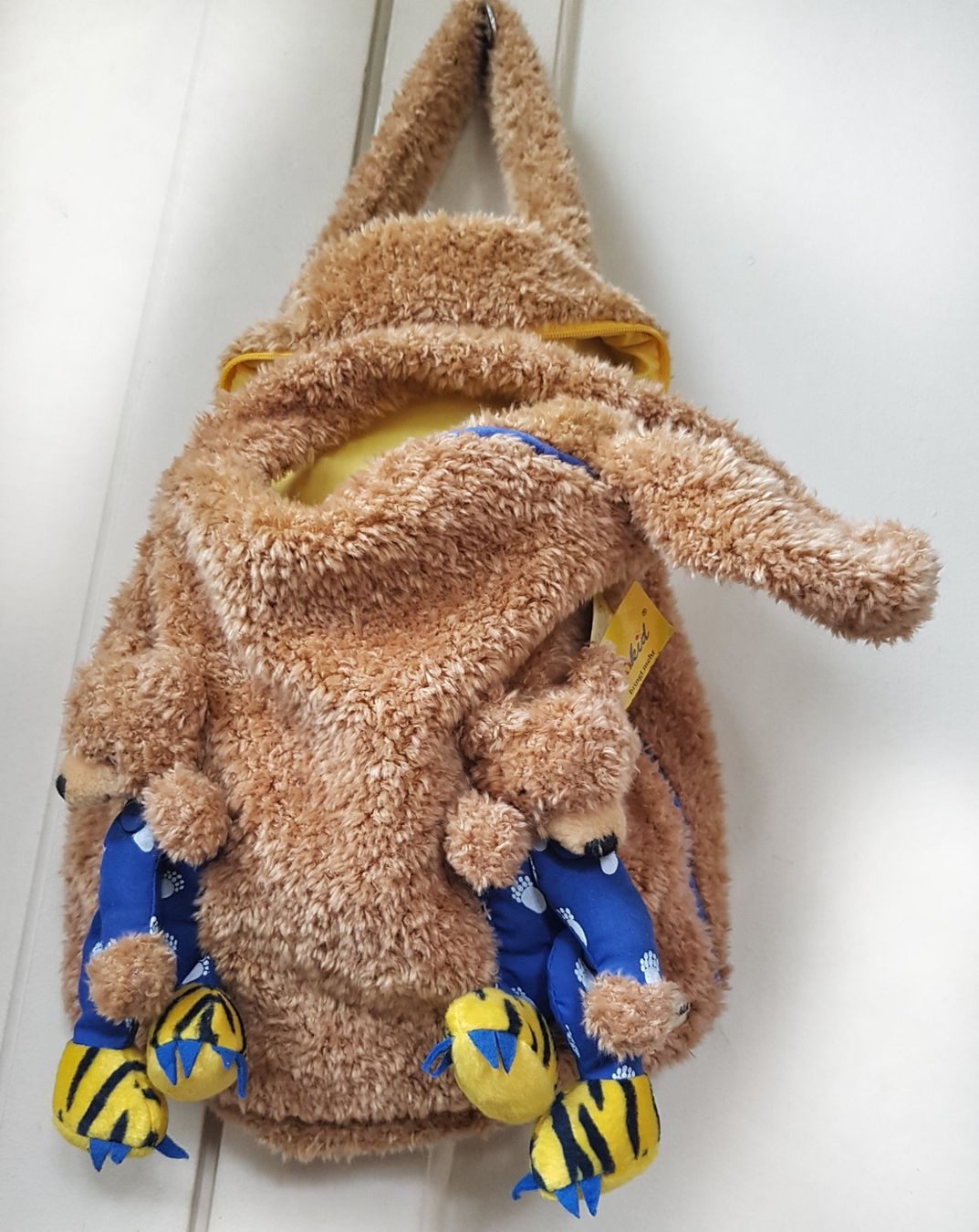 Borse & Zaini: Hellbraune Kindertasche aus Plüsch mit 2 Bärchen / NEU – Nuovo e nell'imballaggio originale da Dürrenäsch venduto da Didaedi 2