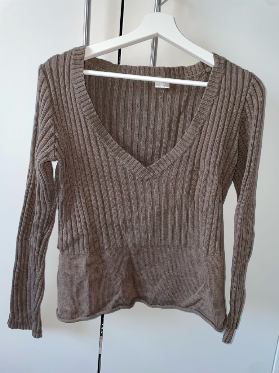 Pulls & Sweat-shirts: Brauner Rippenpullover Gr. M Damen Strickpulli Herbst Winter – D'occasion à Biberstein par koempossible