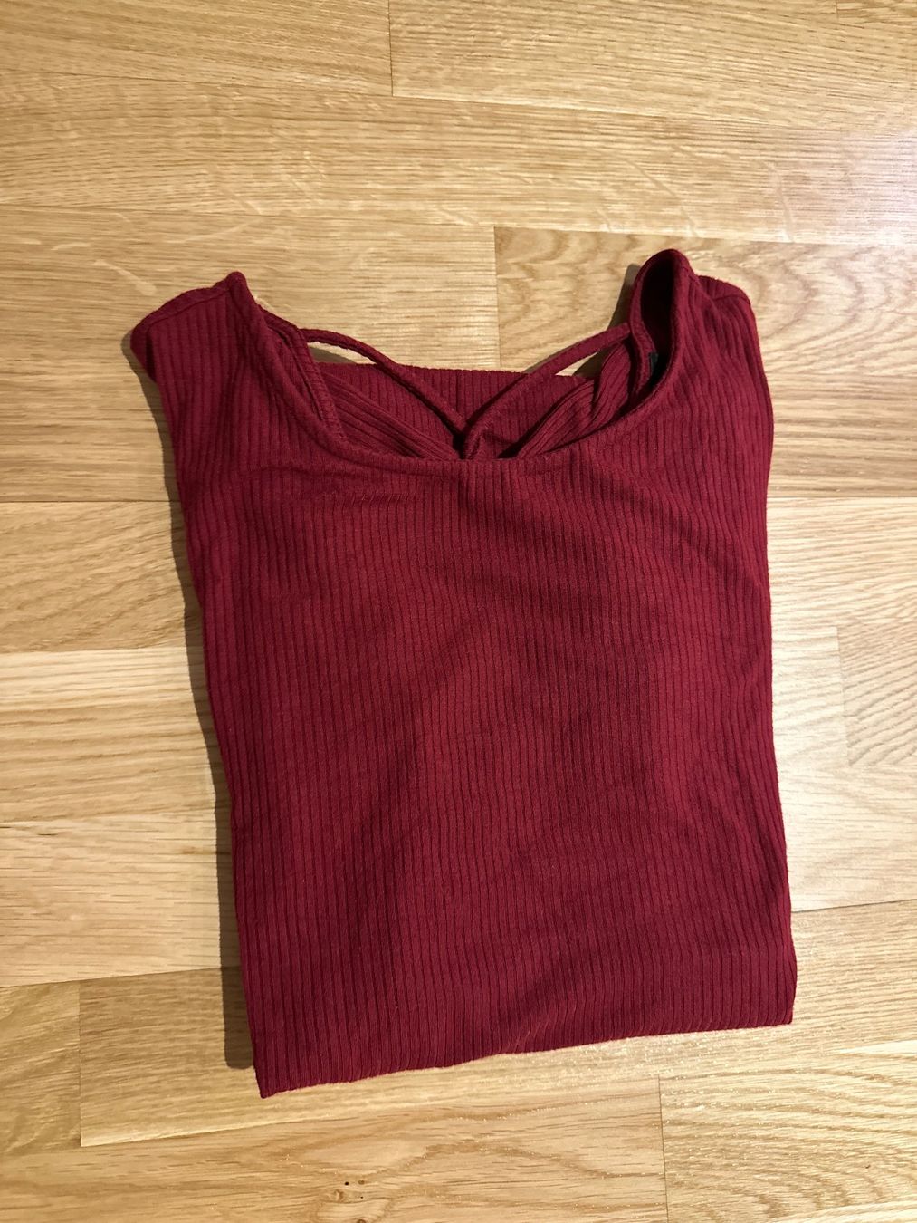 Vestiti: Weinrotes, geripptes Kleid von Forever 21, Grösse M – Usato da Zürich venduto da cfh_cg22 1
