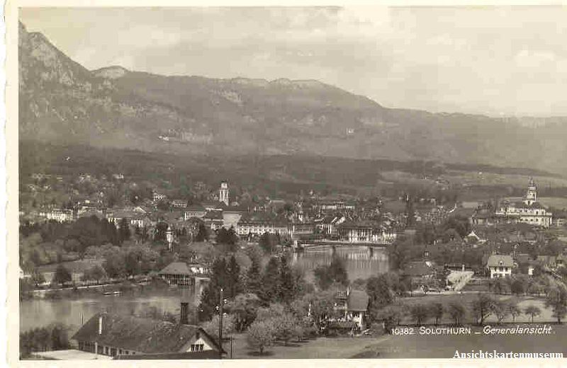 Ansichtskarten: Solothurn - Generalansicht + c1940 – Gebraucht aus Emmenbrücke von teestube