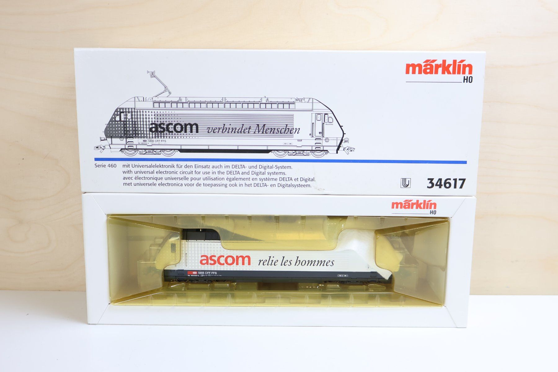 Märklin Modellini di ferrovie: Märklin SBB Re 460 E-Lok "ascom" 34617 Digital - H0 – Usato da Winterthur venduto da Monstera 9