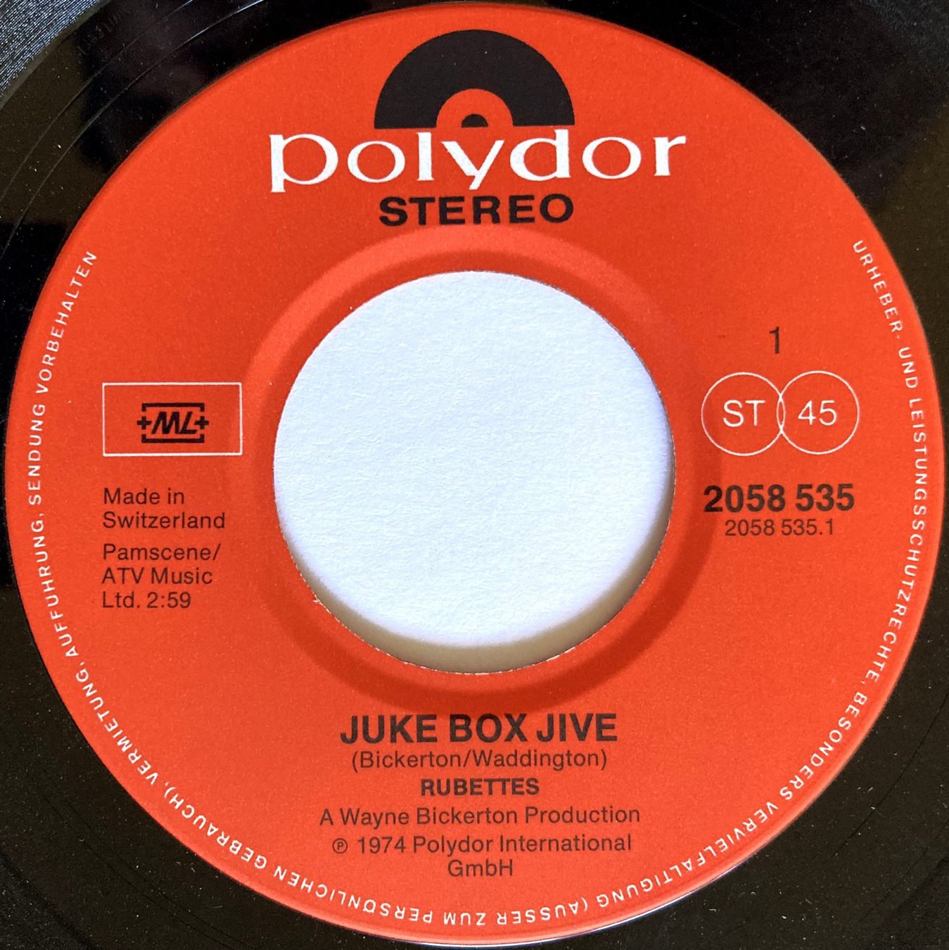Dischi in vinile: THE RUBETTES - JUKE BOX JIVE – Usato da Bottens venduto da hotter-than-hell 2
