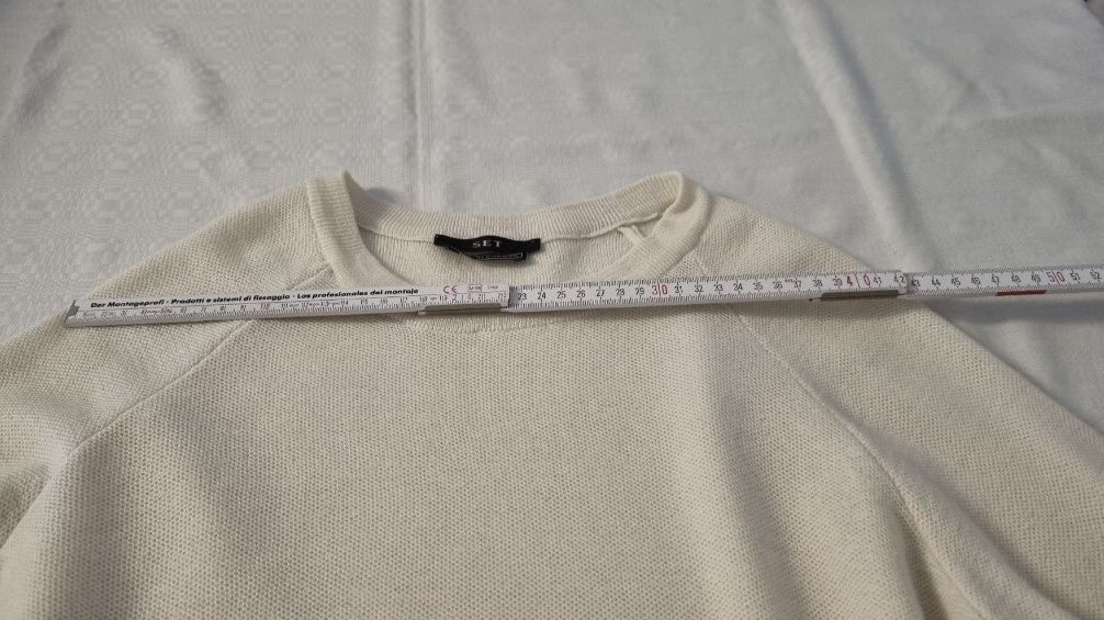 Pullover & Sweatshirts: Edler wollweisser Pullover der Marke SET, Gr. M – Gebraucht aus Zuchwil von Arche0 7