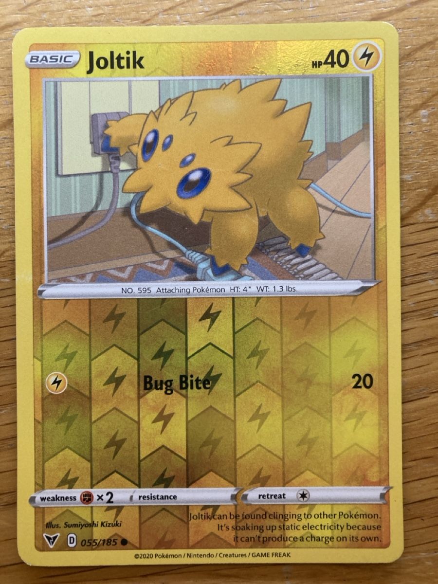 Pokémon Carte collezionabili: Joltik 55/185 REVERSE HOLO – Usato da Zürich venduto da sushitwiceaweek