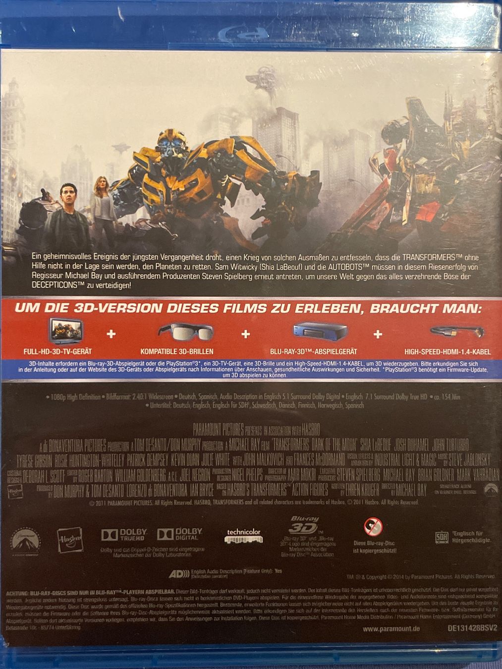 Tutti i DVDs: Transformers 3 - Dark of the moon  3D – Nuovo (secondo la descrizione) da Waldenburg venduto da Gonzo8 1