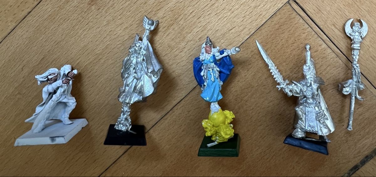 Statuette: High Elf - Warhammer - Eltharion, Teclis, 2x Mages – Usato da Lausanne venduto da Polokus