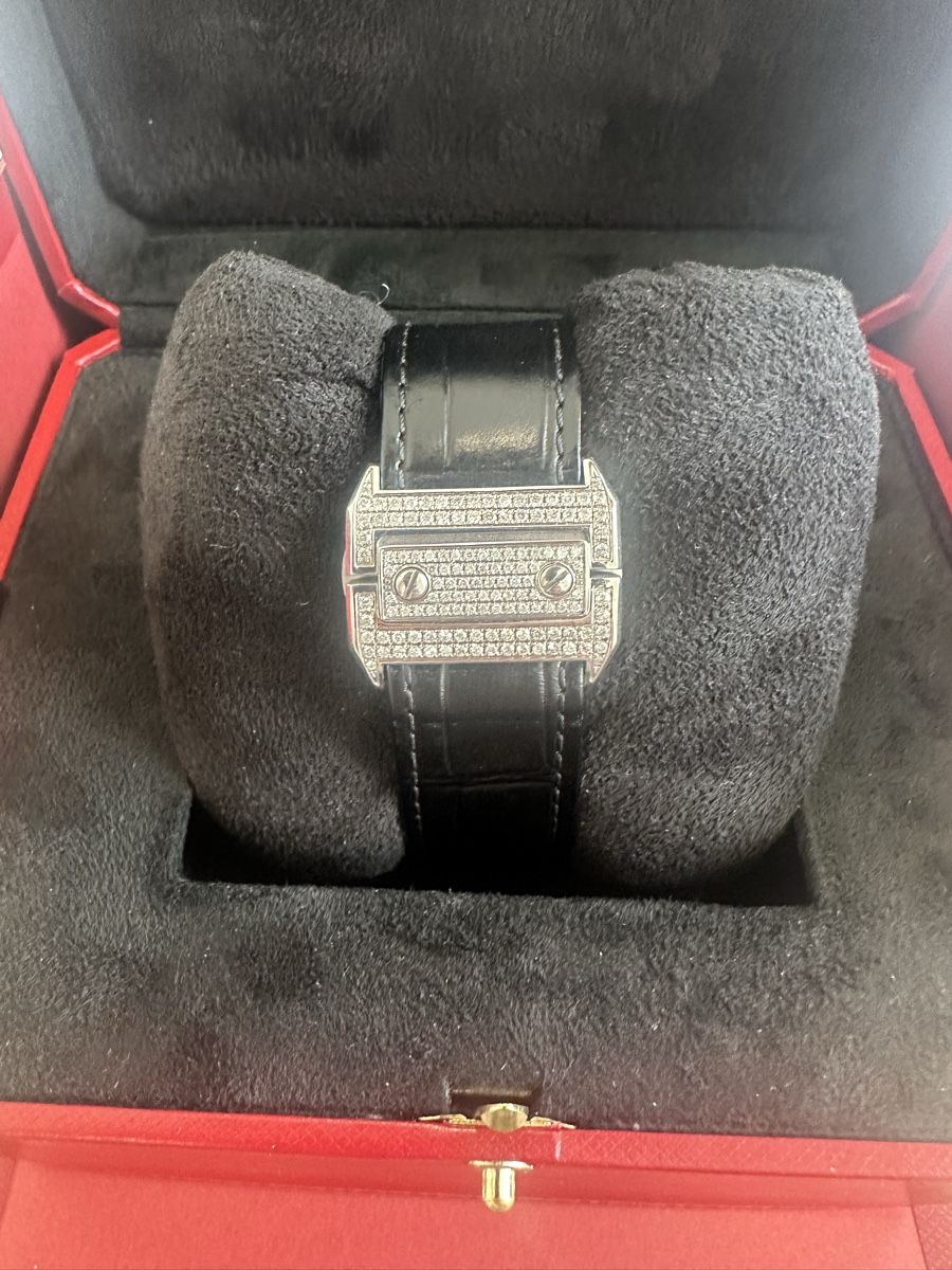 Cartier Orologi: Cartier Santos Iced Out – Usato da Winterthur venduto da senn-ismaili 2