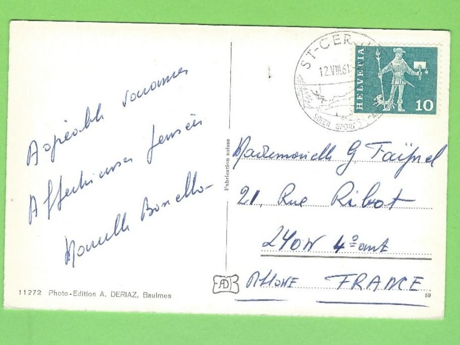 Cartoline postali: St. Sergue. Vue aérienne – Usato da Zürich venduto da t24_de 1