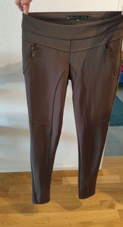 Pantalon marron style legging la fée maraboutee, taille 36