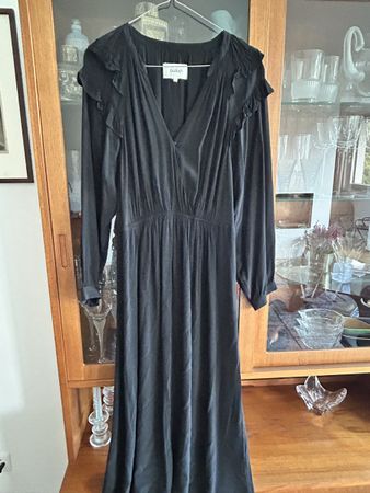 Robe longue ba&sh noire manches longues taille 1 S
