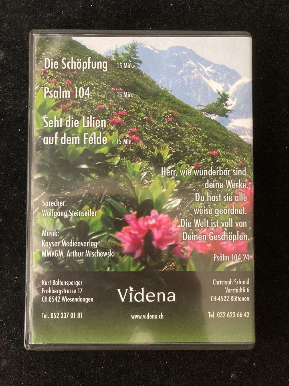 Alle DVDs: DVD: Wunderbar sind deine Werke – Gebraucht aus Zürich von Chaeffeler 1