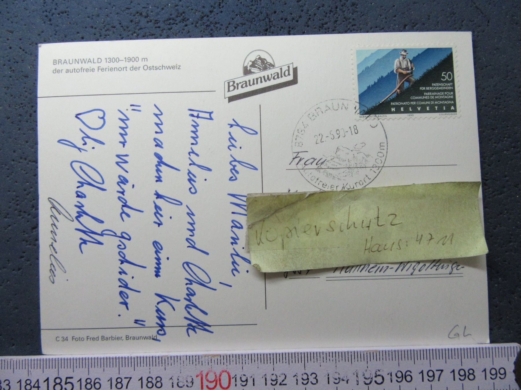 Cartoline postali: BRAUNWALD GL AK SESSELLIFT – Usato da Ettingen venduto da Hausi4711 1