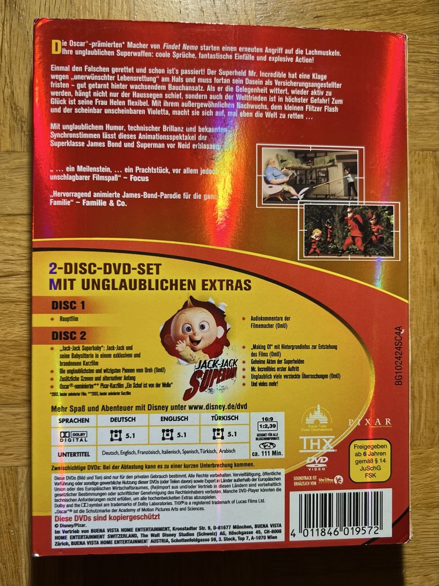 Tutti i DVDs: Die Unglaublichen 2-Disc DVD-Set – Usato da Rafz venduto da SaintCruz 1