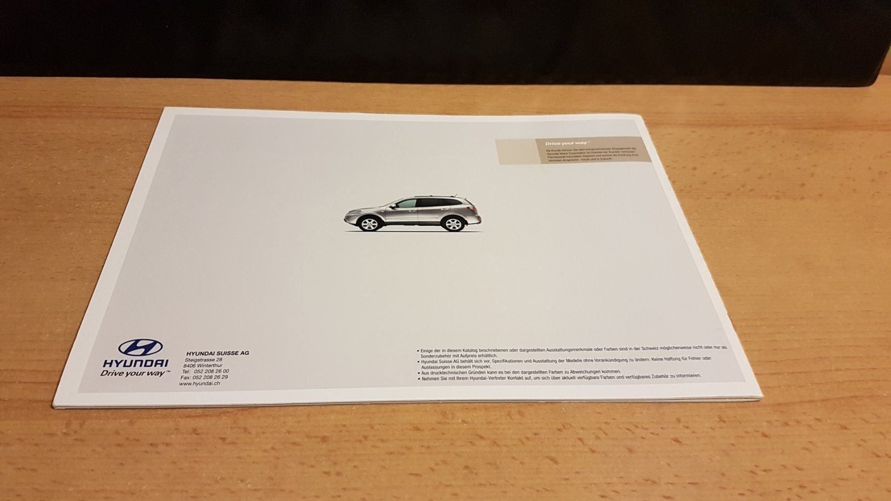 Documenti: Hyundai SantaFe Prospekt/Katalog – Usato da Boswil venduto da MAF_952 1