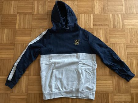 Siksilk Hoodie Sweatshirt blau/grau