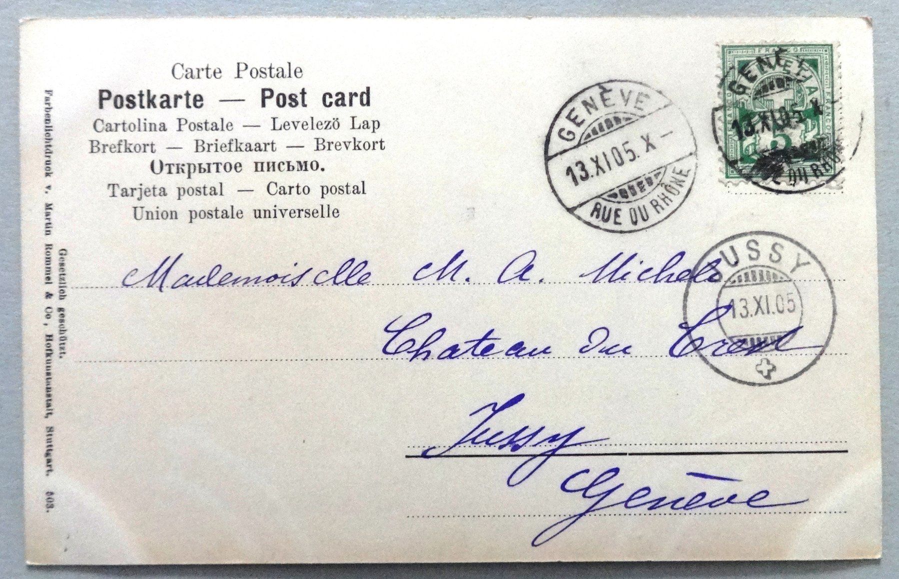 Cartoline postali: Branche de sapin et ronces – Usato da Fétigny venduto da Billy2miny 1