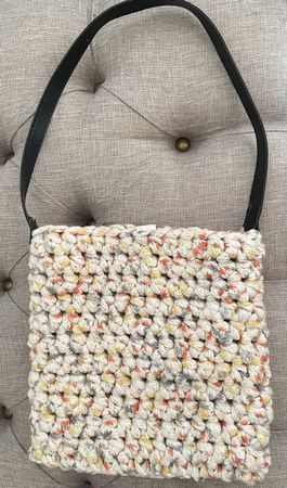 Tasche cremefarben mit Farbverlauf 
