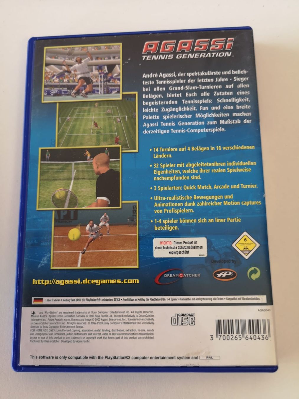 Giochi: Agassi - Tennis Generation (PS2) – Usato da Herisau venduto da Seyashop1 2