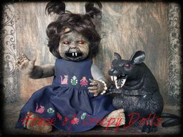 HALLOWEEN / HORROR PUPPE MIT RATTE/LETZTE GELEGENHEIT VOR 👻