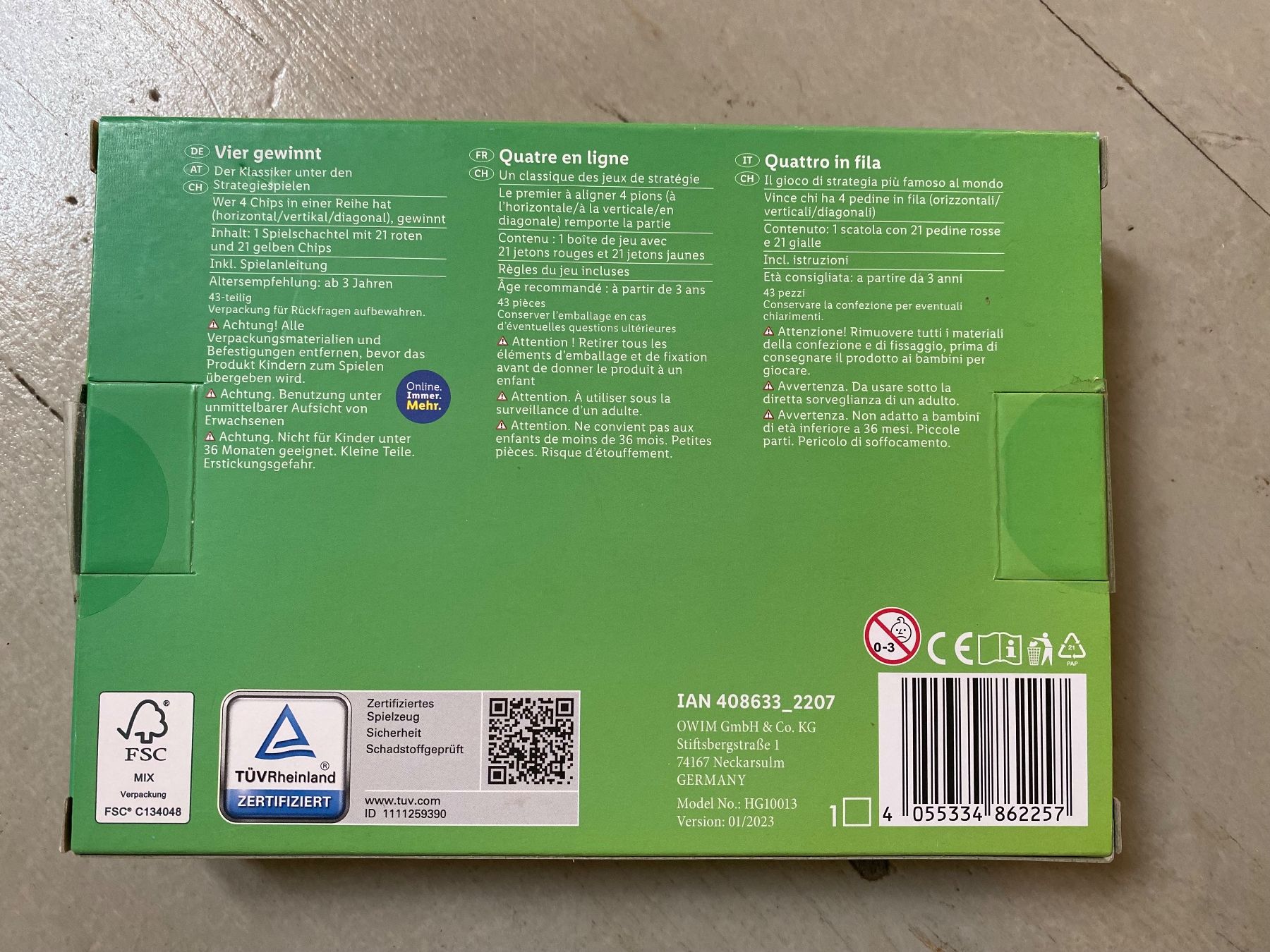 Giochi: Vier gewinnt. Neu, ungeöffnet – Nuovo e nell'imballaggio originale da Winterthur venduto da nor_qtg7 1