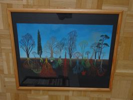 Tableau Barbara Muller  Arbre réversible   50 x 40 CM