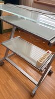 AKTION: Rollwagen Computertisch Glas Metall gebraucht