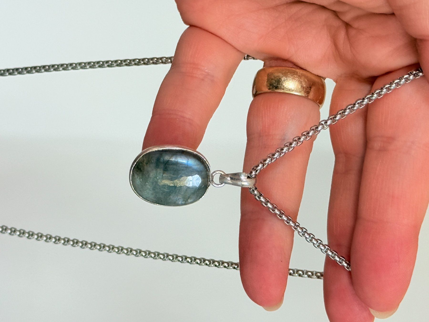 Ketten: Collier labradorite, élégant et tendance ✨ – Neu und originalverpackt aus Genève von AWWA 5