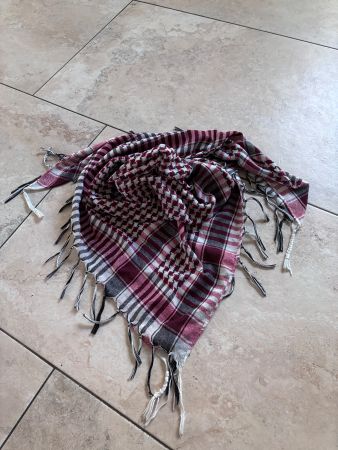 Palästinensertuch Karomuster schwarz/weiss/rot