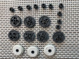 Lego Technik Zahnräder Zahnrad weiss grau 42070