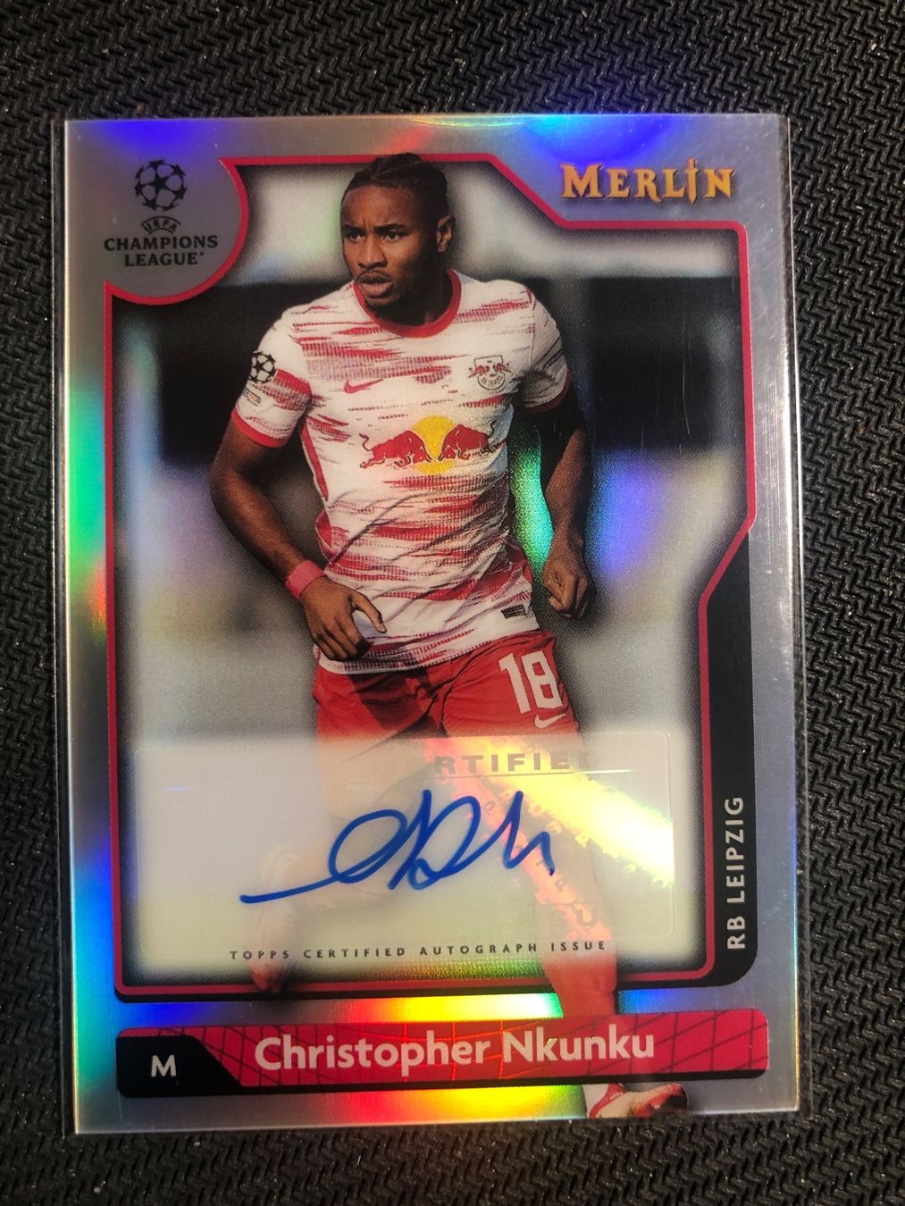Topps Carte collezionabili: Topps Merlin Chrome Christopher Nkunku Autogramm – Usato da Wangenried venduto da Garagara