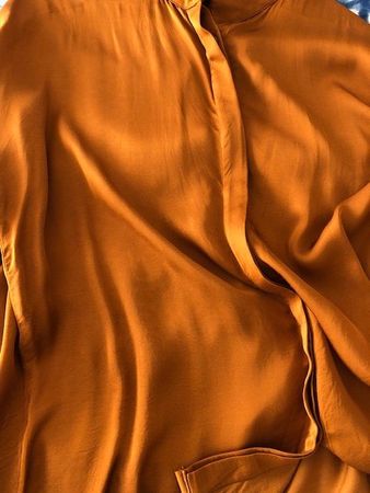 Weichfliessende Bluse, Aggel, L, kupferfarben, Langarm