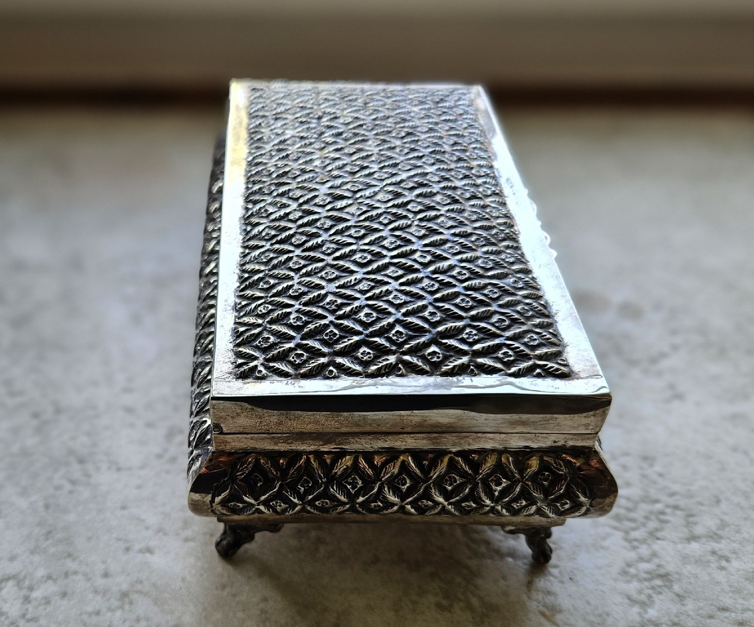 Truhen: Antike Schmuck- oder Cigaretten- Schatulle in Silber 900/000 – Gebraucht aus Greifensee von gre_7lzy 2