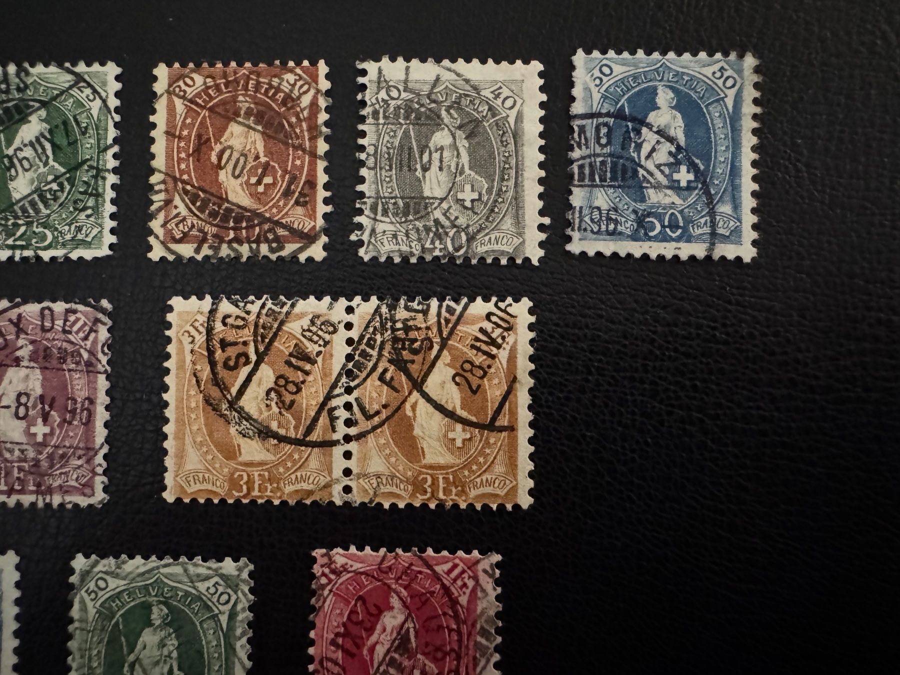 Alle Briefmarken: Stehende Helvetia mit Kontrollzeichen, Typ D/E/F, gestempelt – Gebraucht aus Stallikon von HILDECH1 3